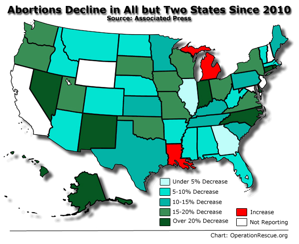 Abortions Decline Chart